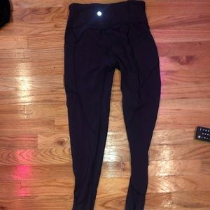 Plum full length pocket lululemon leggings